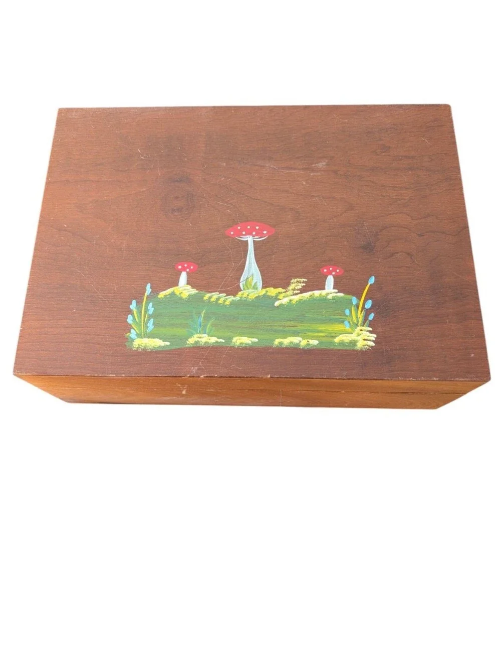 Vintage Wooden Box Sewing Kit Full Of Vintage Supplies.